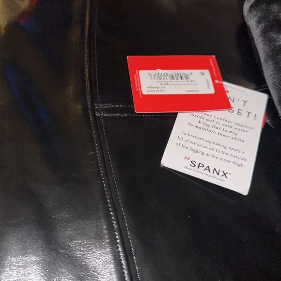 SPANX Black Faux Leather Leggings - Picture 6 of 6